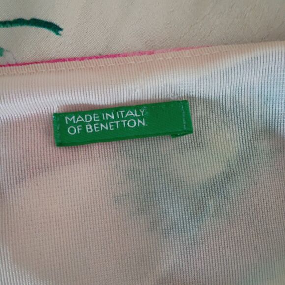 United Colors of Benetton Italy Floral Sleeveless Dress Scoop Neck XS - Picture 8 of 8